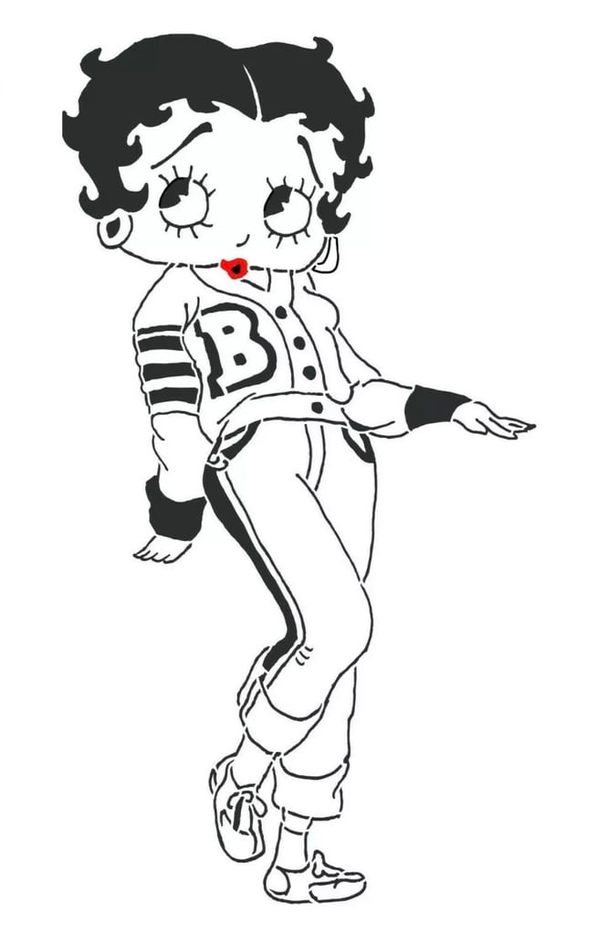 Betty Boop stencil 8