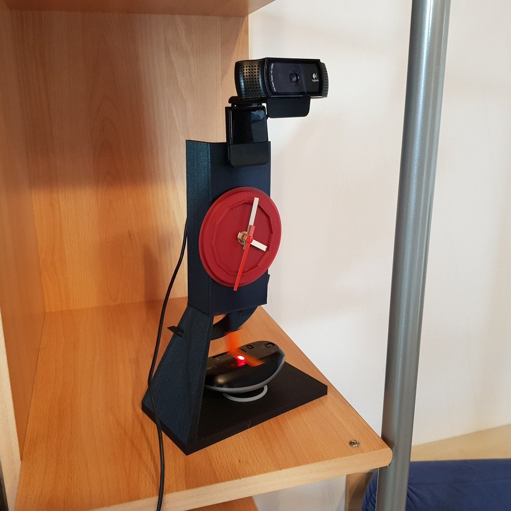 Mouse Jiggler, Clock & Webcam Stand