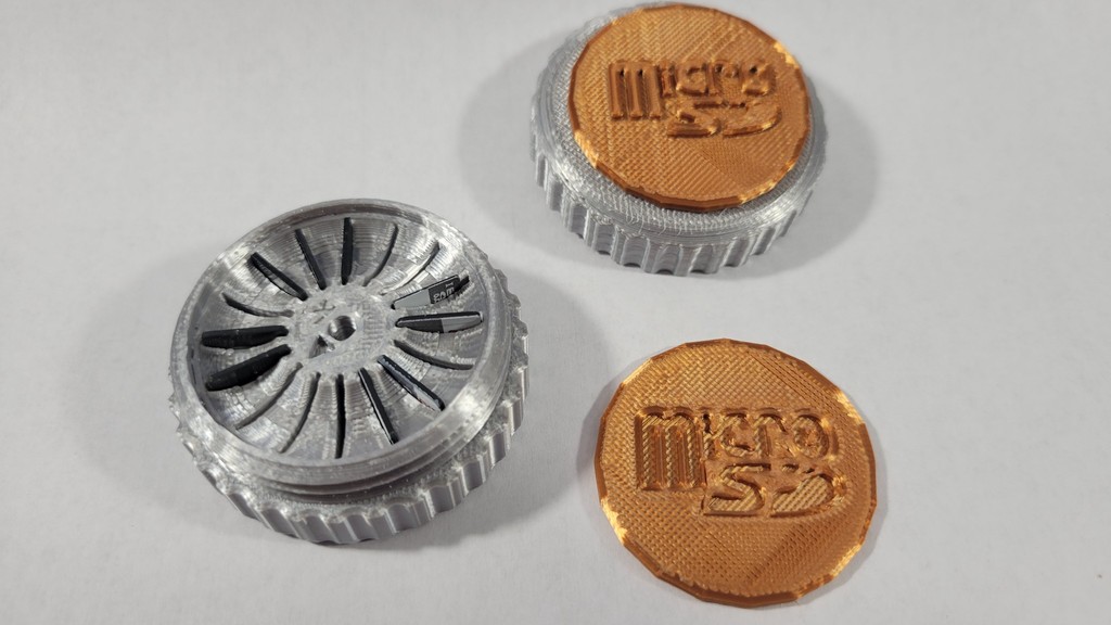 Micro SD Card logo disk for https://www.thingiverse.com/thing:2211015