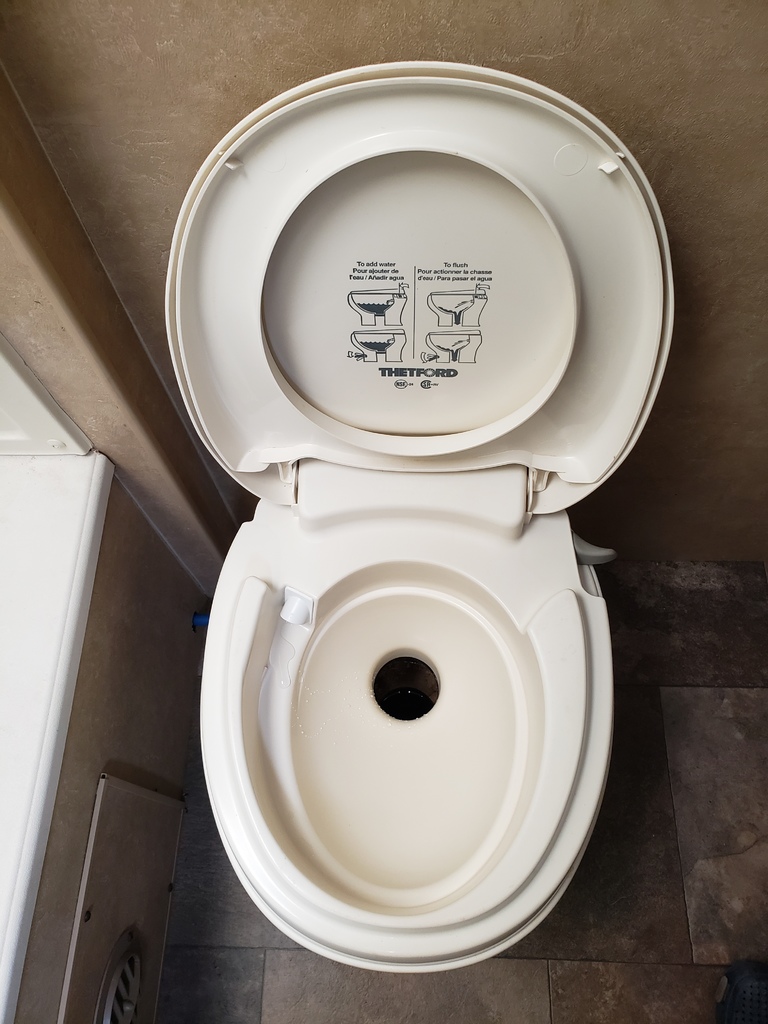 Thetford toilet flush handle holder