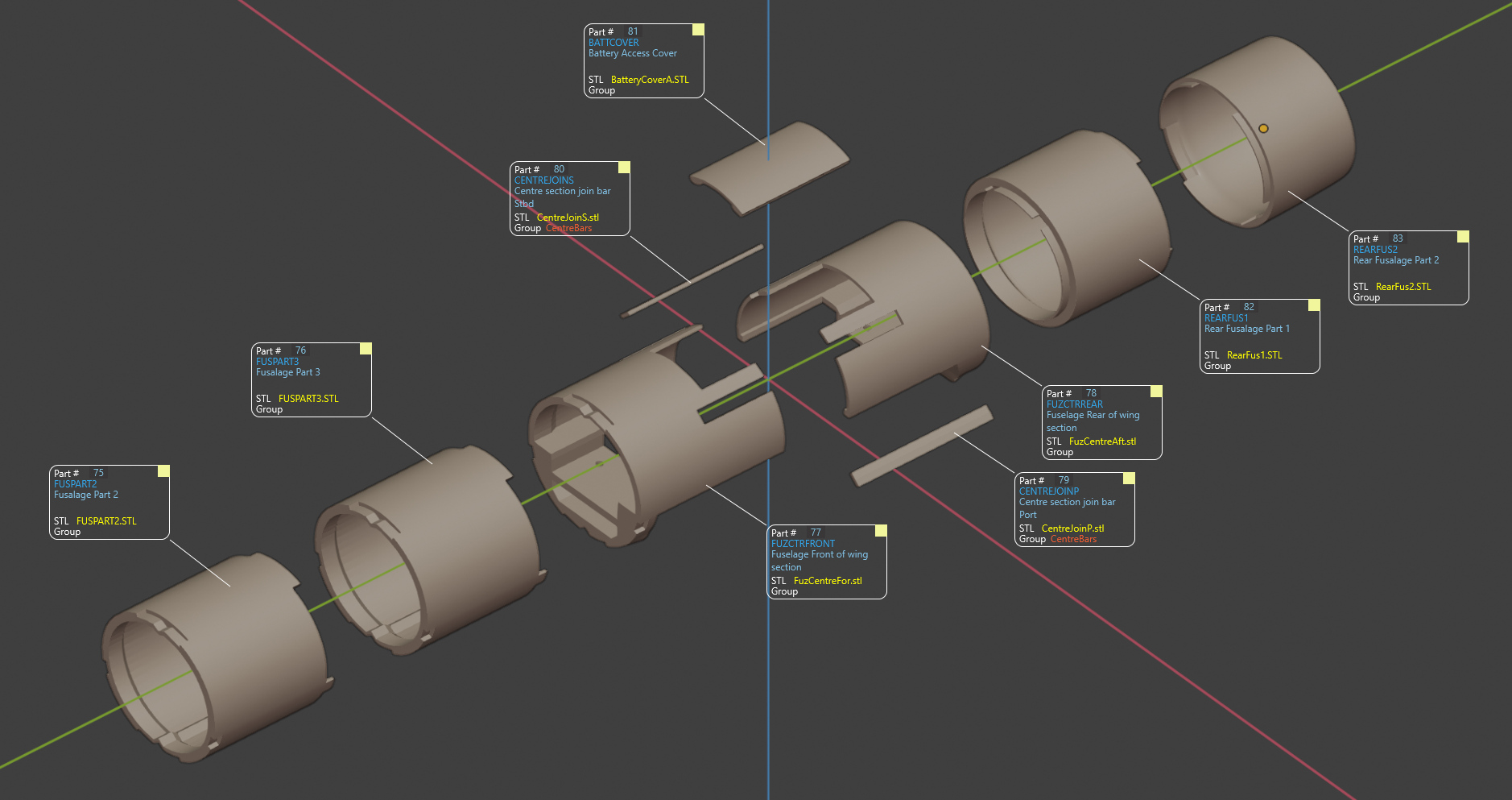 Electra RC Model - Fuselage Section - Section 2 of 10
