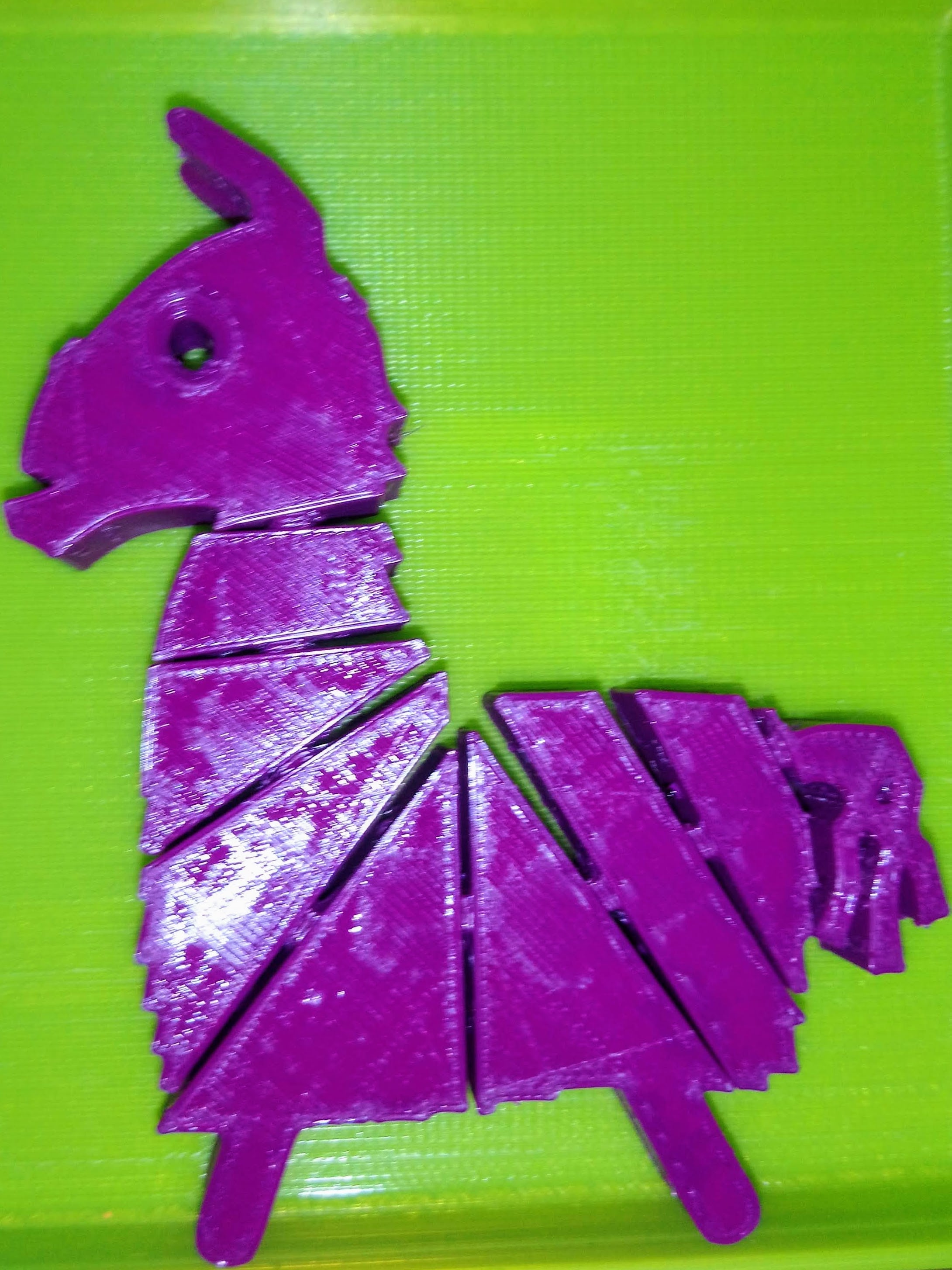 Flexi llama with hidden links