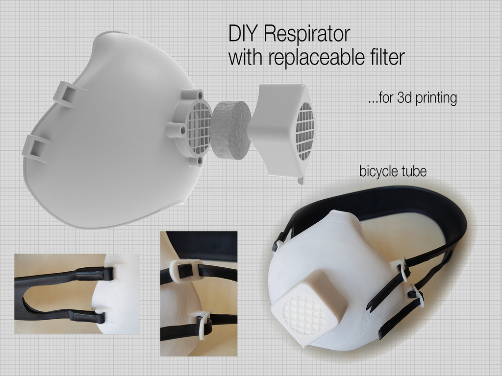 DIY respirator with replaceable filter