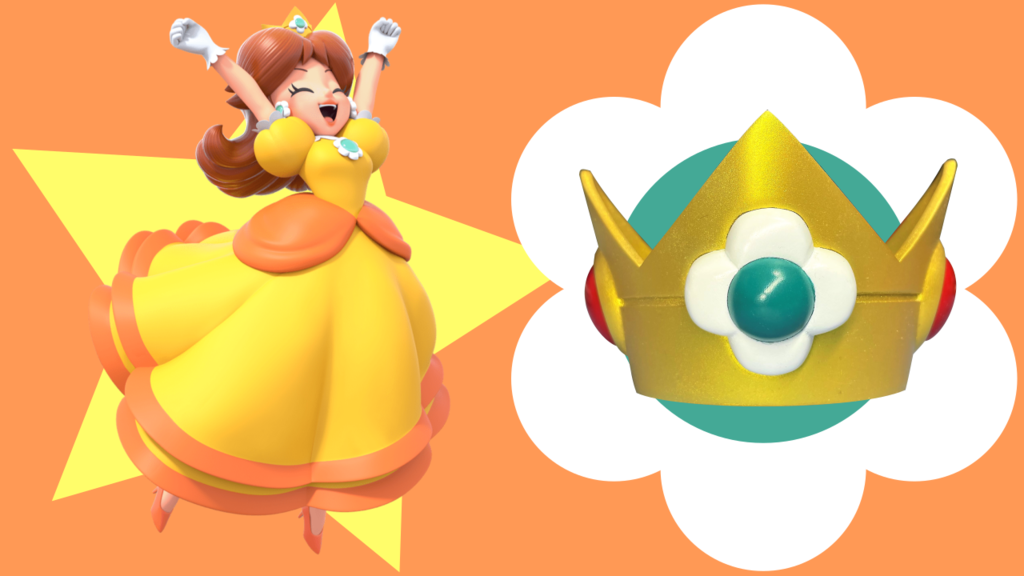 Princess Daisy Crown and Earrings