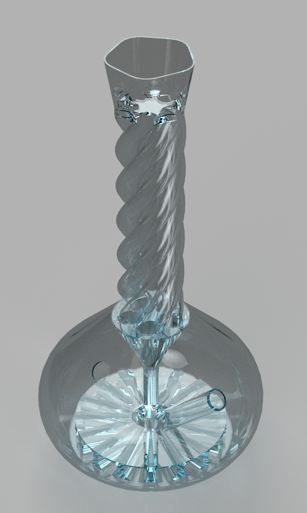 spiral bong design with improved cooling