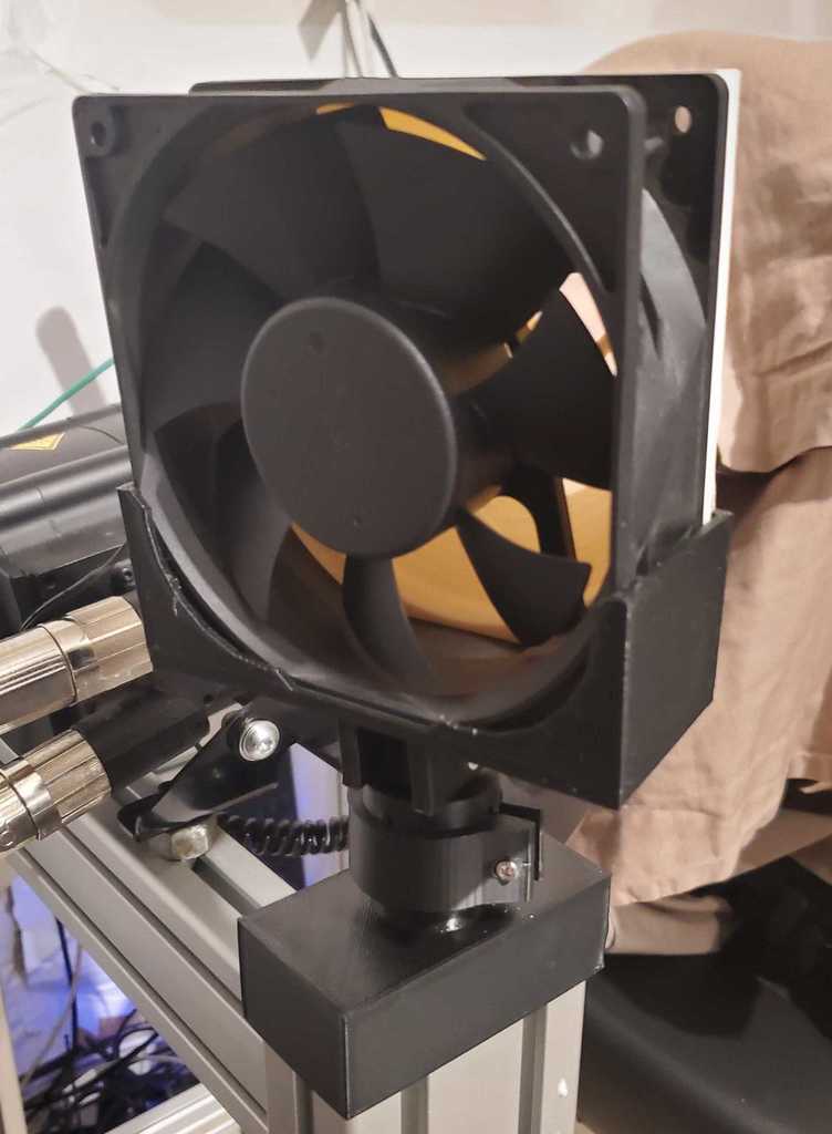SimRig 8020 frame adjustable 120mm fan mounts with shroud