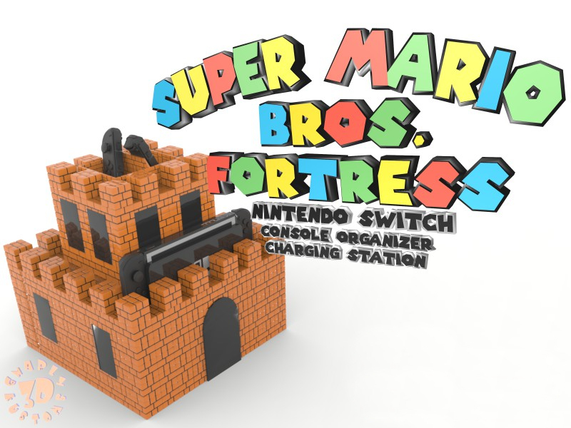 Super Mario Fortress Console Organizer & Charging Station - *FIND LINK TO FULL MODEL IN THE DESCRIPTION*