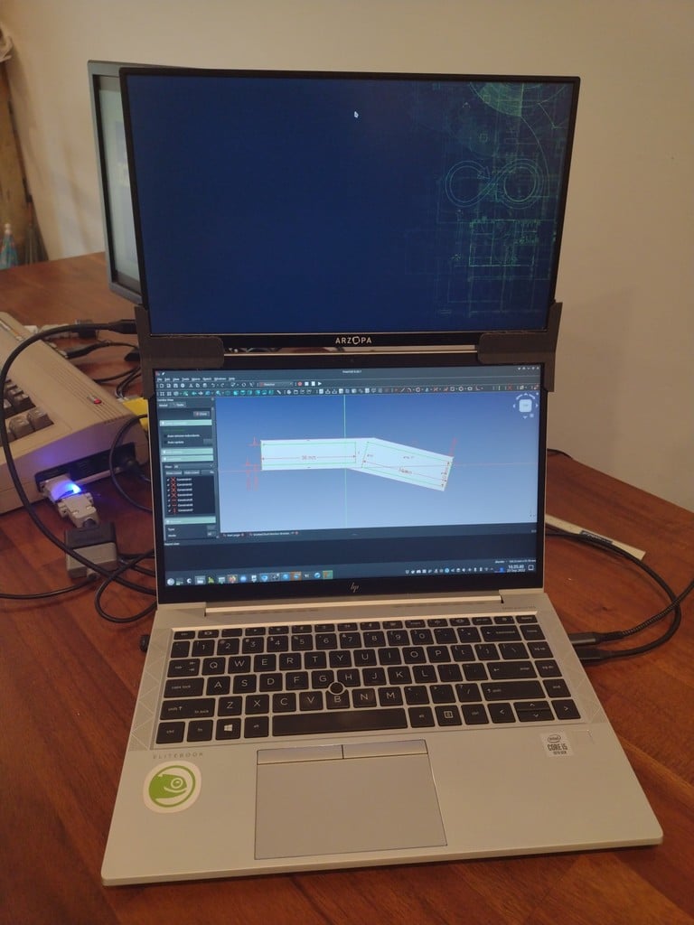 Stacked Laptop Dual Monitor Bracket