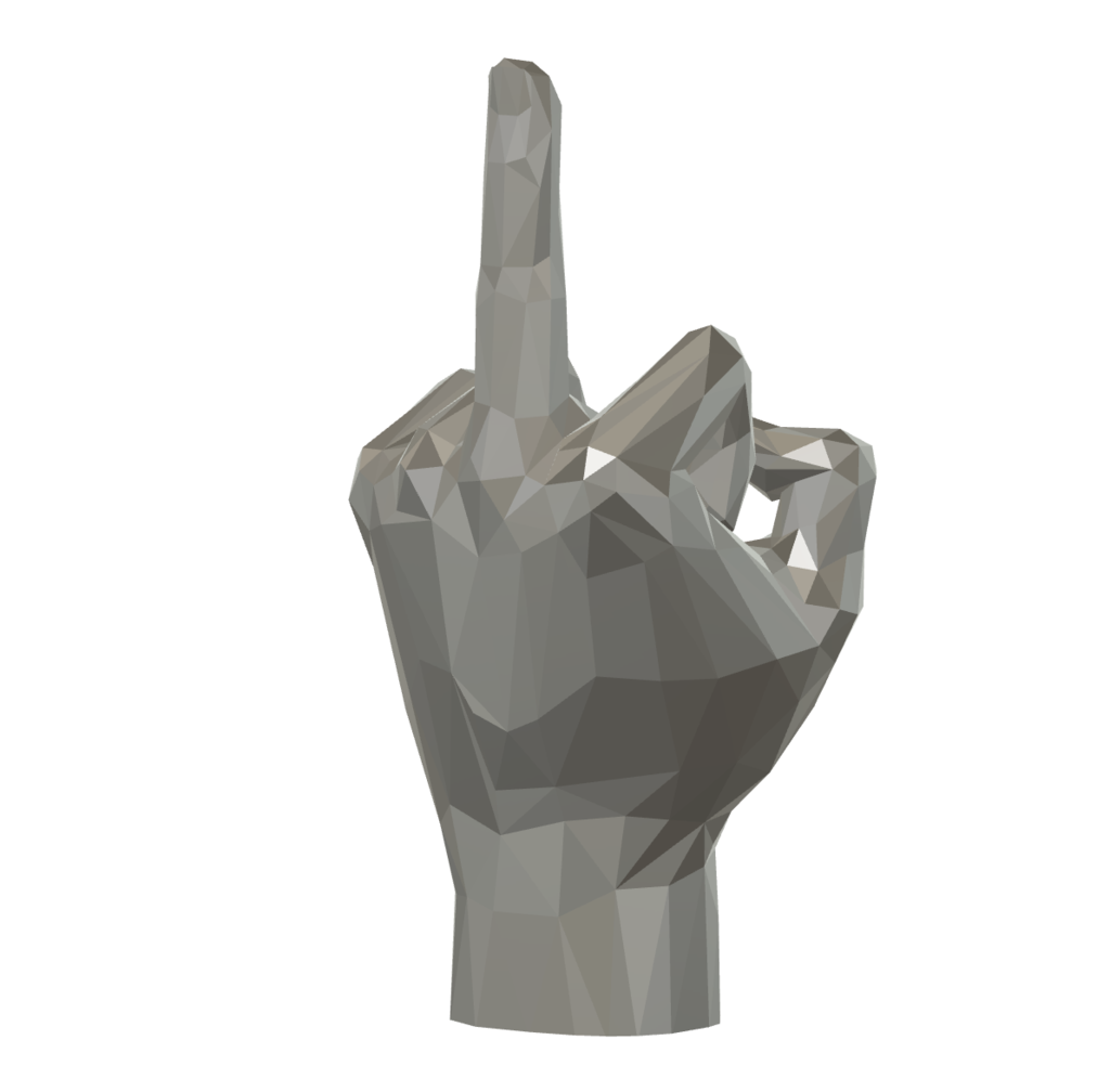 Middle Finger Low Polygon