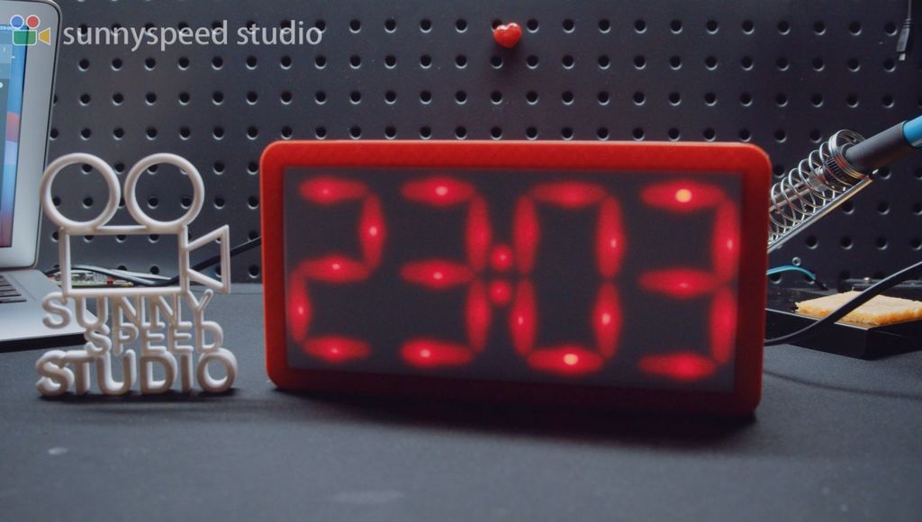 YouTube Logo LED Clock - Arduino