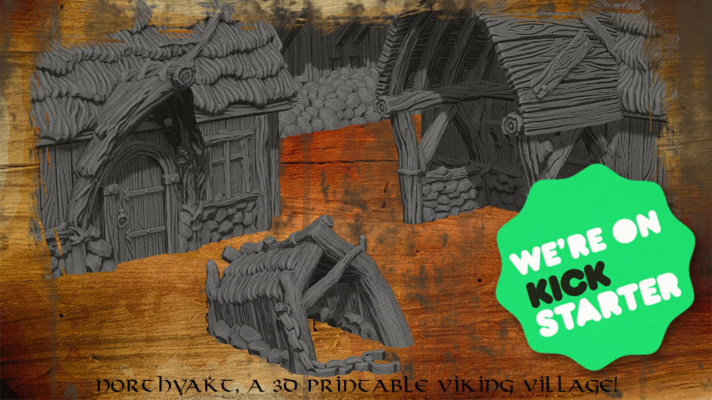 Northvakt a viking village, Kickstarter! promo doghouse model.