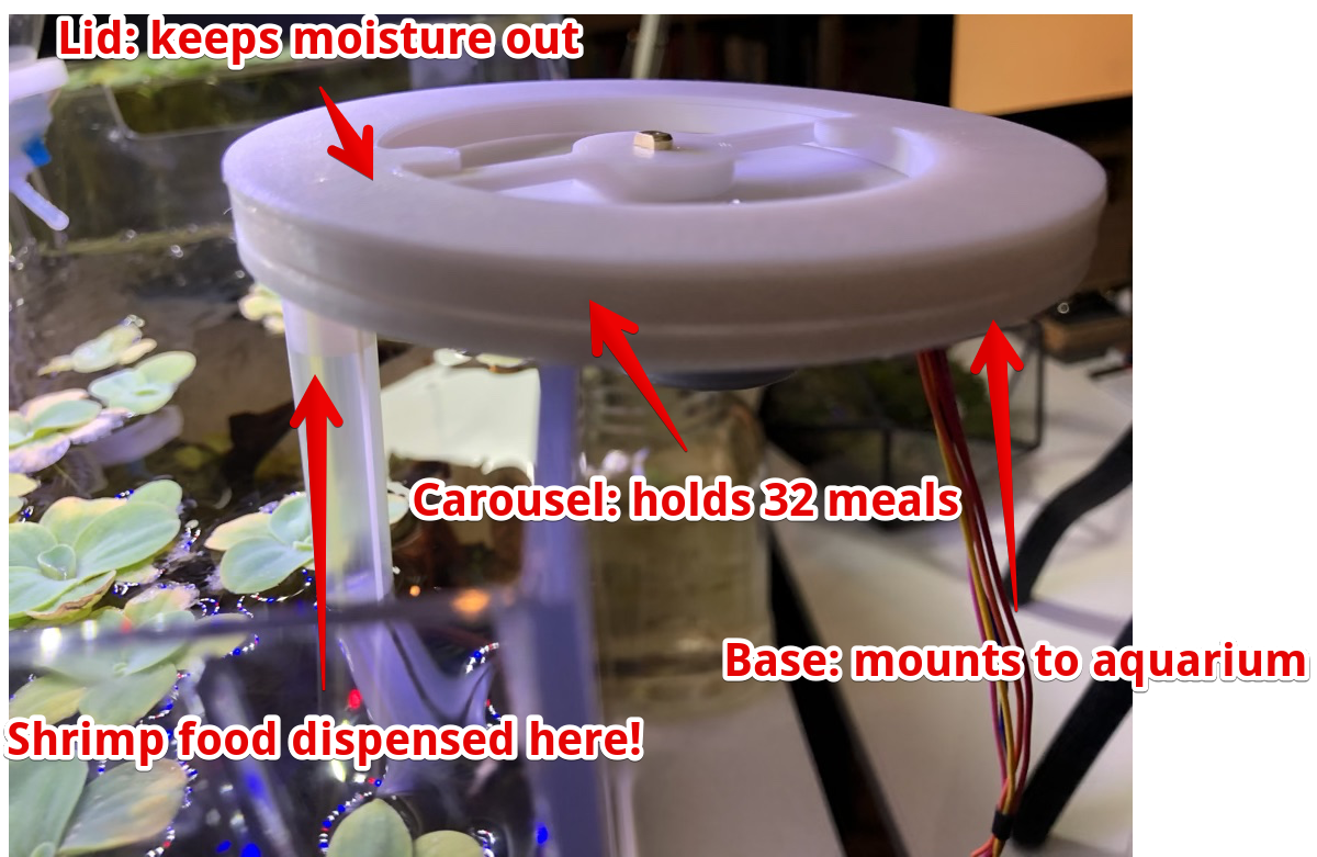 Automatic Pellet Feeder for Shrimp Aquarium