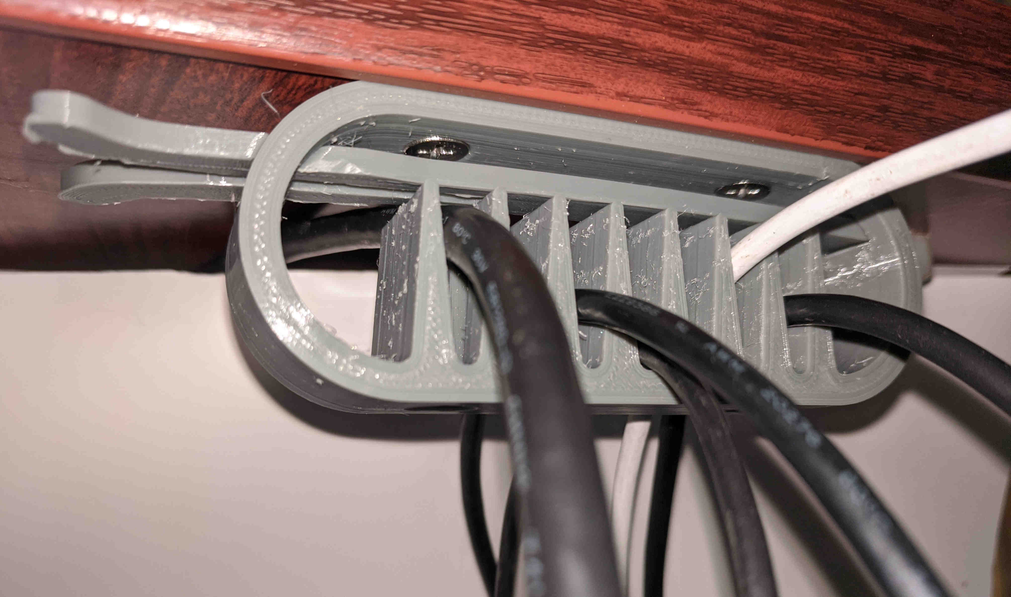 Under Desk Cable Management with Cable Lock