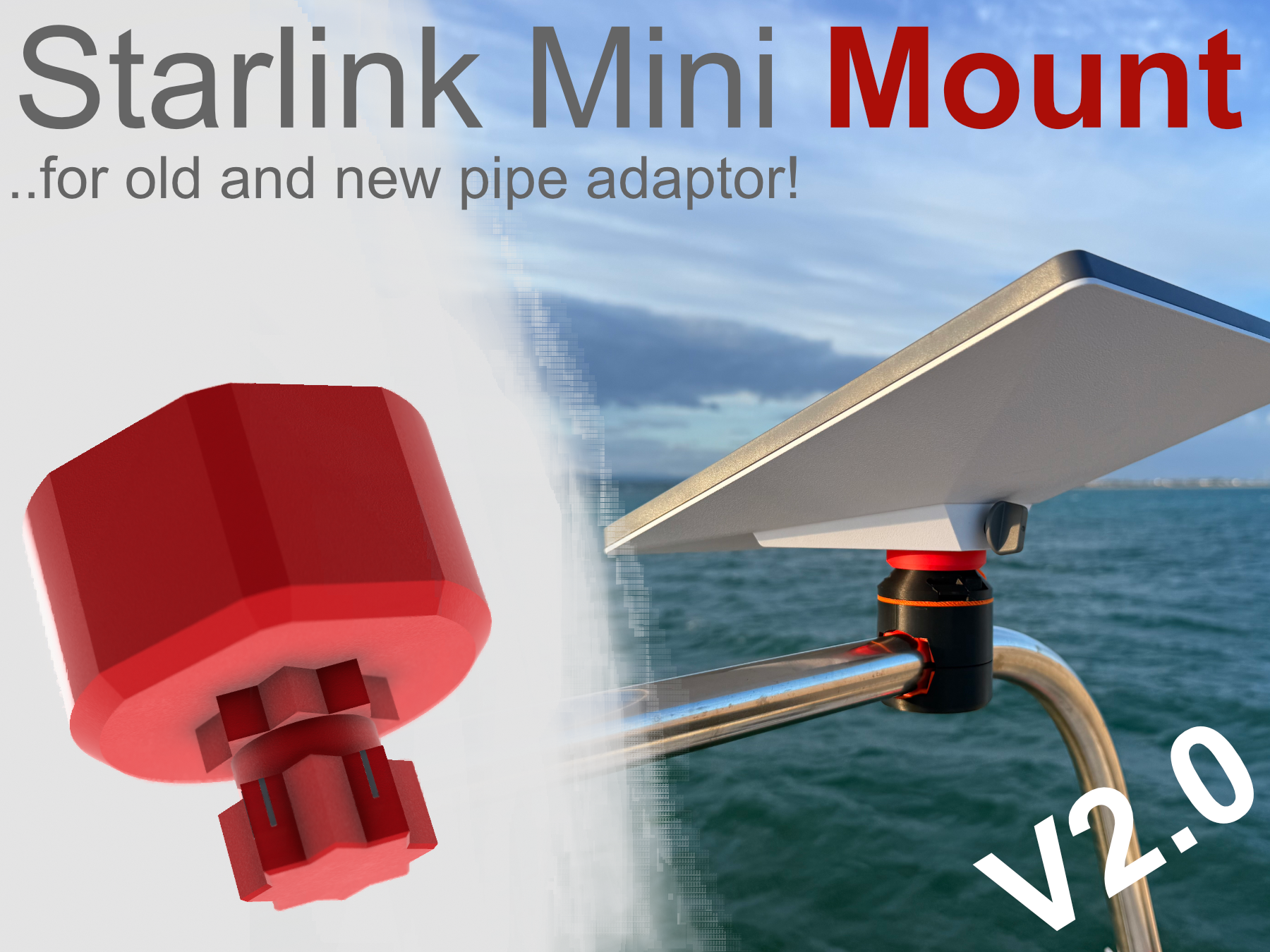 Starlink Mini bracket for FREEMount or RAILBLAZA system