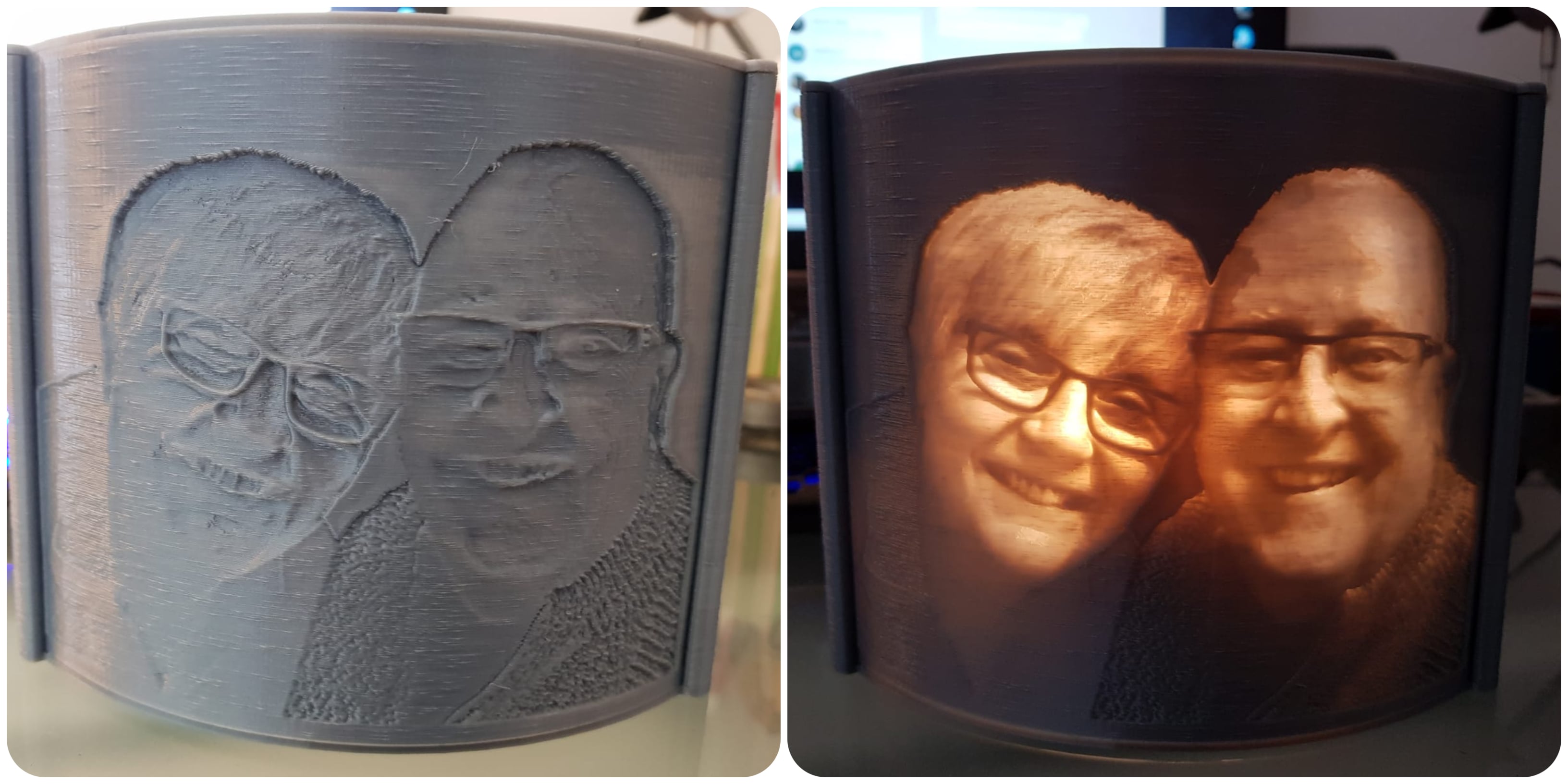 Backlit LED Lithophane Stand