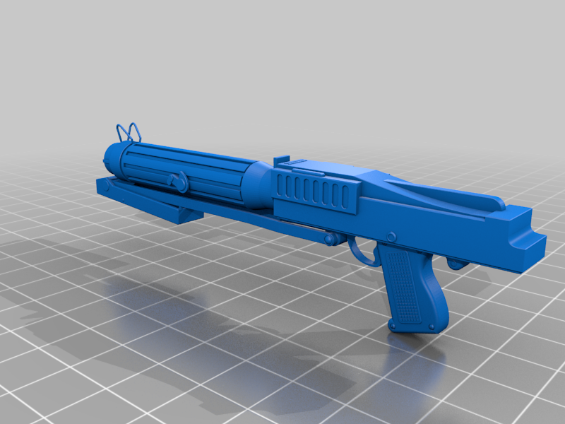 Star Wars DC15-S blaster rifle with folded stock from Revenge of the Sith on 1:12 1:6 and 1:1 scale