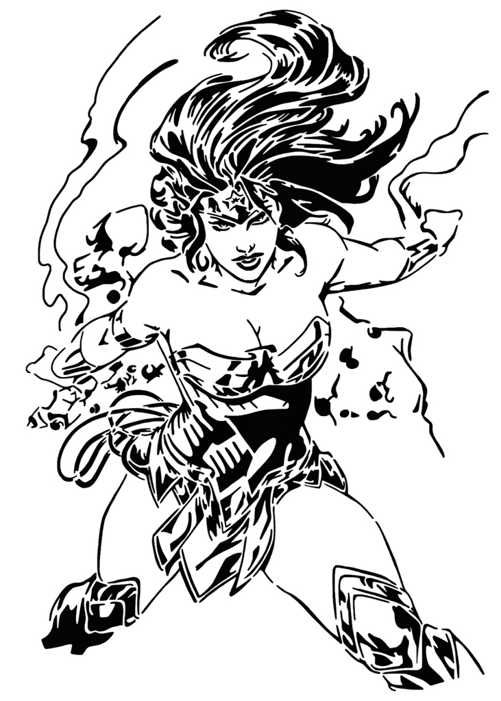 Wonder Woman stencil 9