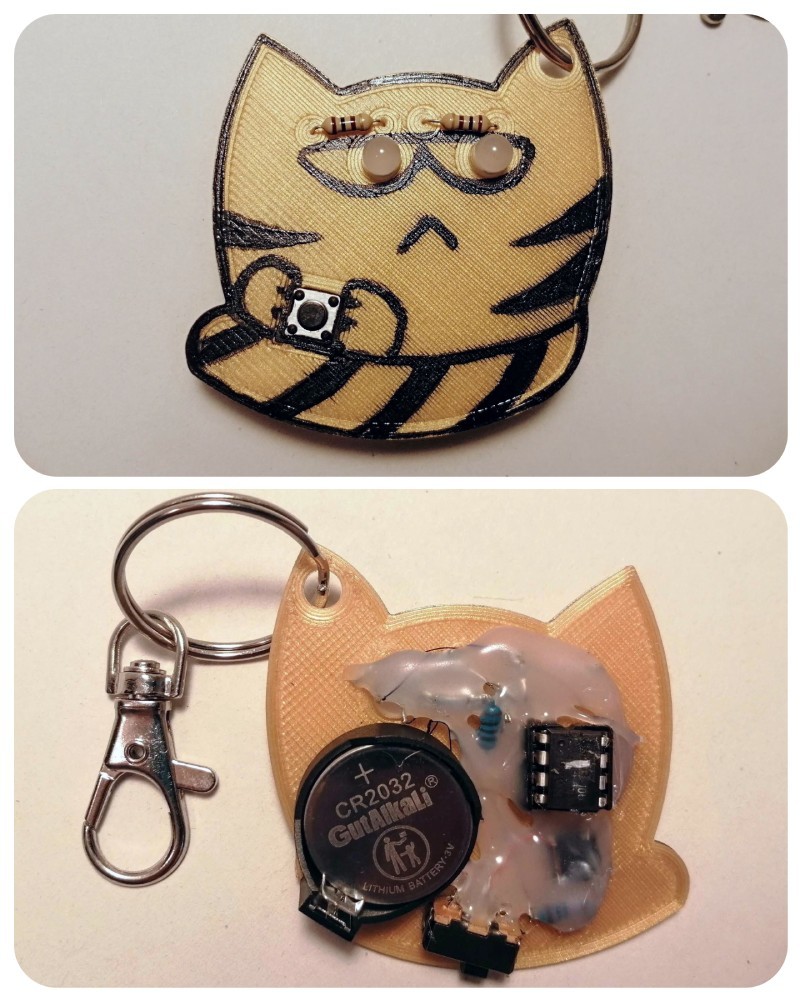 Angry Cat Keychain