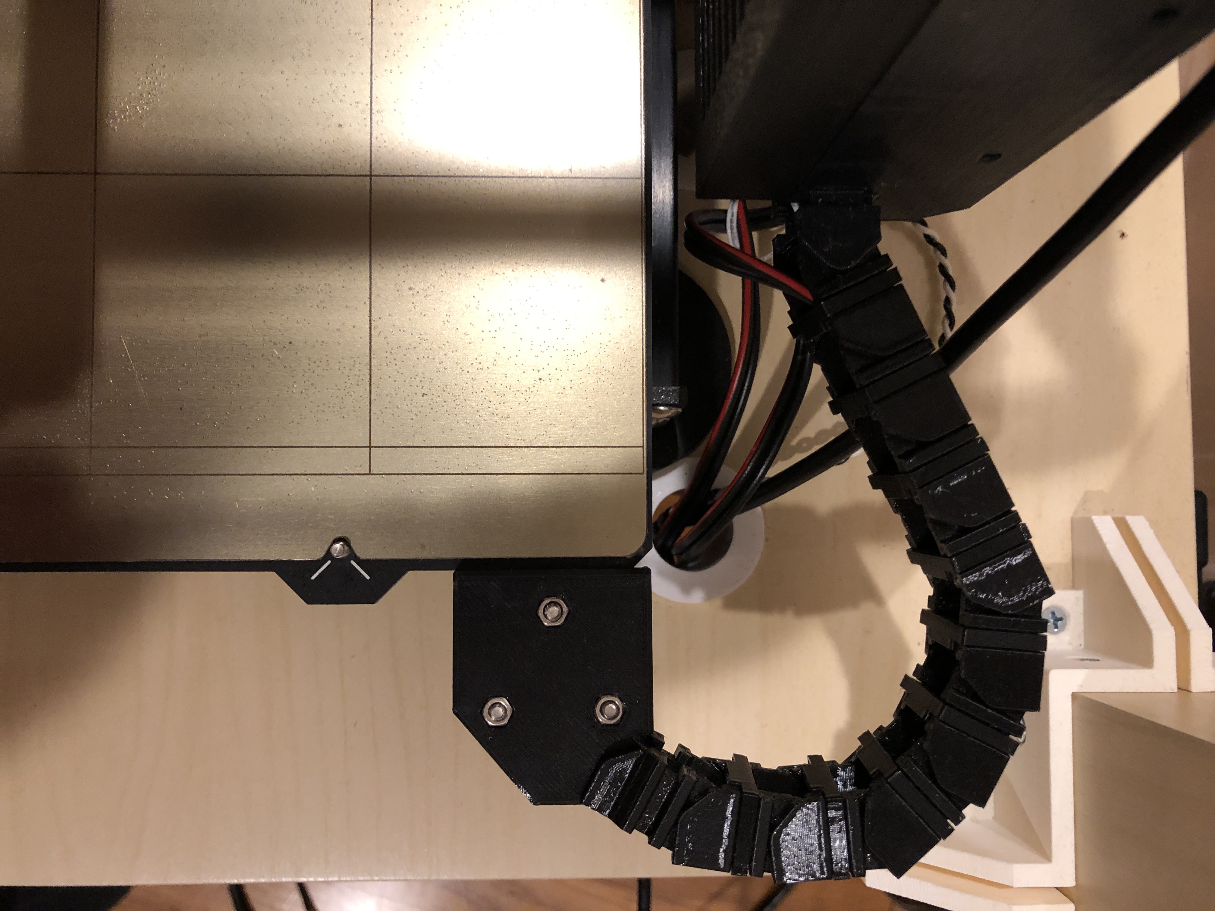 MK3 heatbed cable chain adapter (for Ikea Lack)