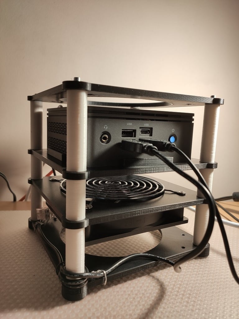mini PC (Brix, Nuc, ...) cooling mount rack stand