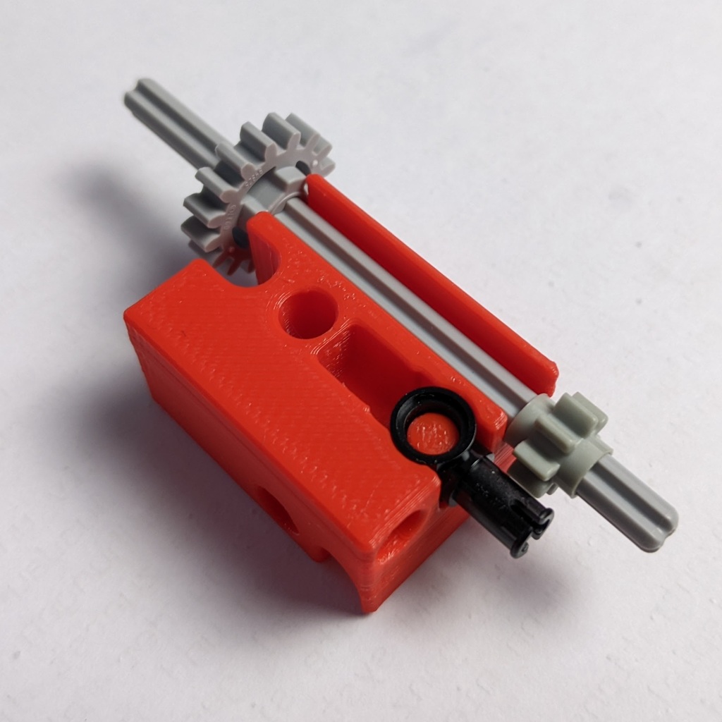 LEGO spacing tool for spacing components on shafts