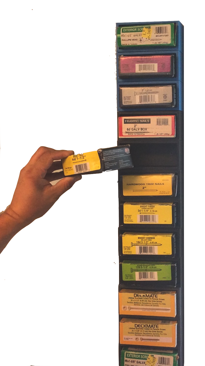 Screw and Nail Fastner Organizing Rack