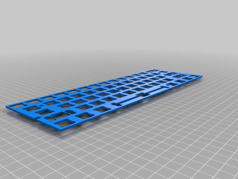 60% ANSI Keyboard Plate - No split - with Pegs