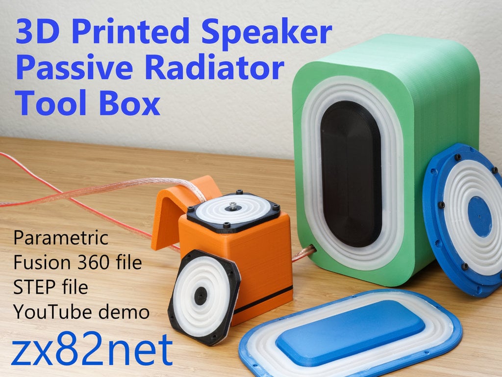 3D Printed Speaker Passive Radiator Tool Box