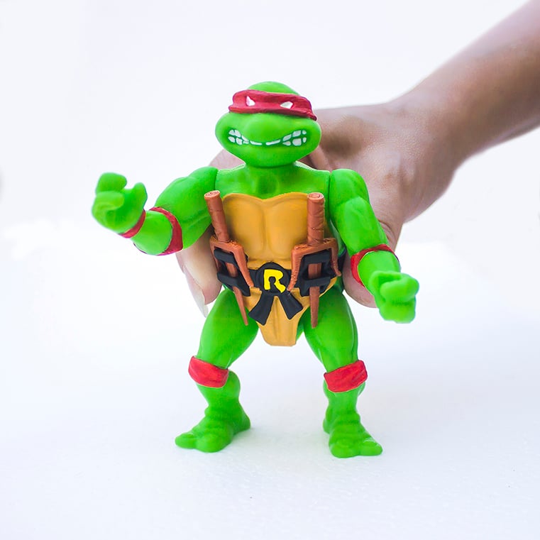 TMNT Raphael 1988 Articulated Print-in-Place
