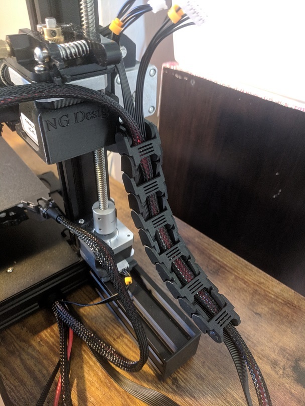 Upgraded "Kette groß" Ender 3 Pro cable chain (remix)