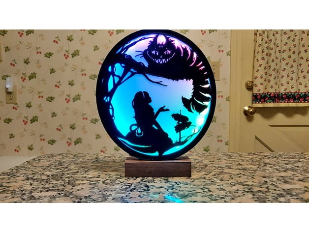Alice In Wonderland Cheshire Cat Silhouette Lamp