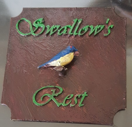 Swallows Rest Door Plaque
