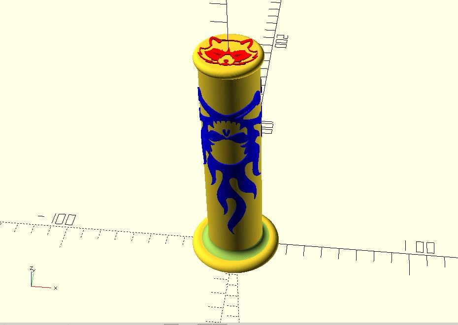SVG 2 Handlebar grip / OpenSCAD