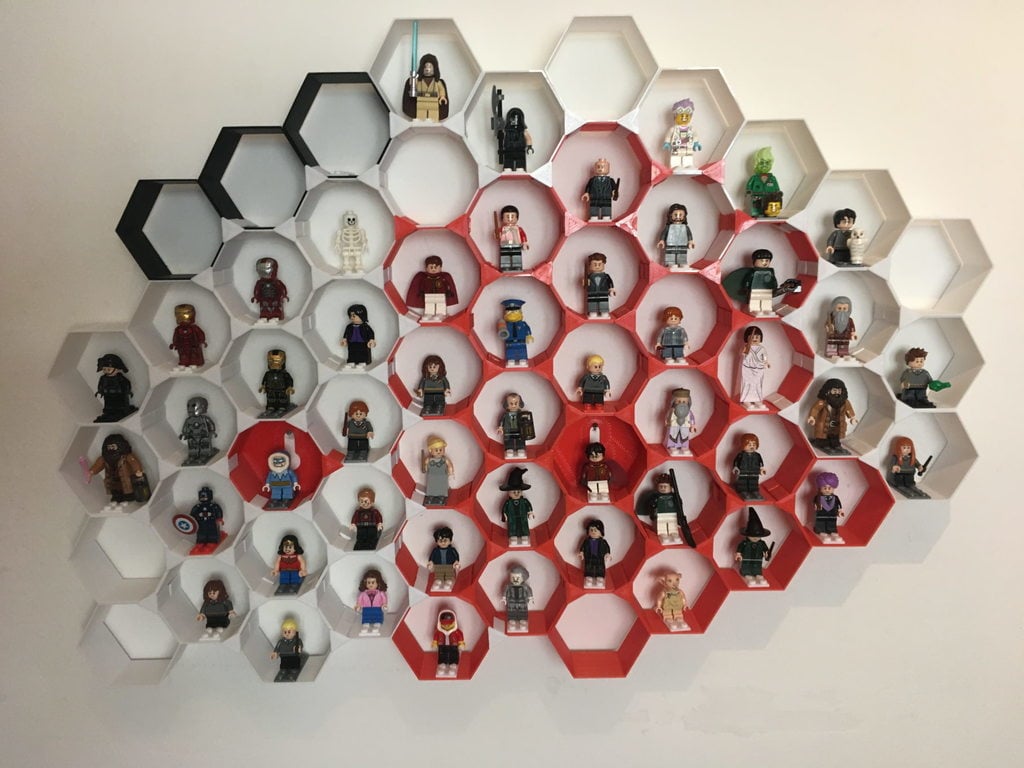 Lego Minifigures Exhibitor - Hexagonal - Vase Mode
