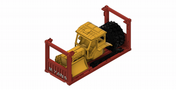 Miniatura 13 do modelo 3D Yellow Reach Stacker (Basic)