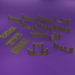 Fence & Garden Terrain – Complete Bundle | Modular Wargaming & RPG Scatter Terrain (11 Fences + 3 Gardens) 3D model