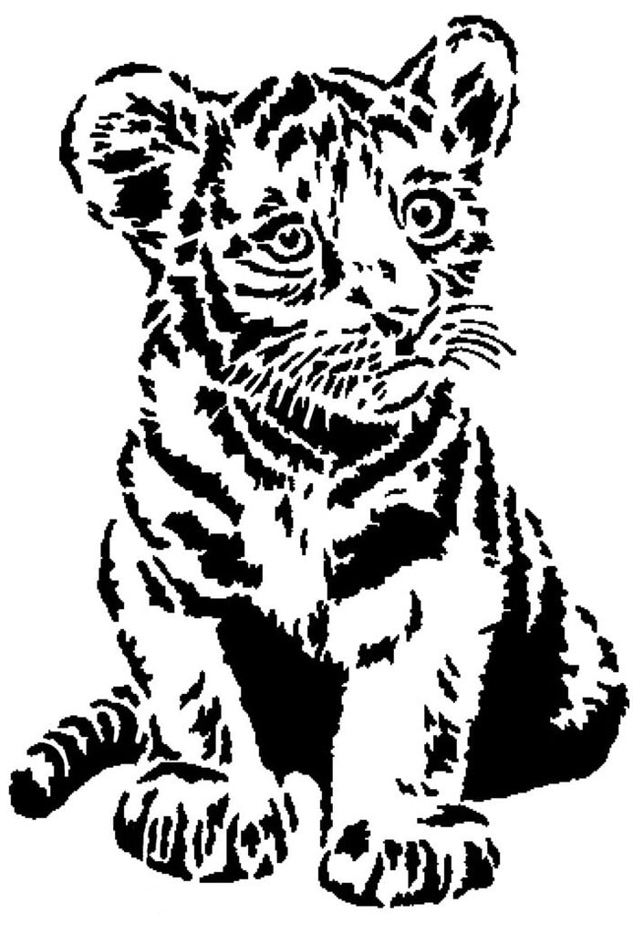 Tiger Cub stencil 2