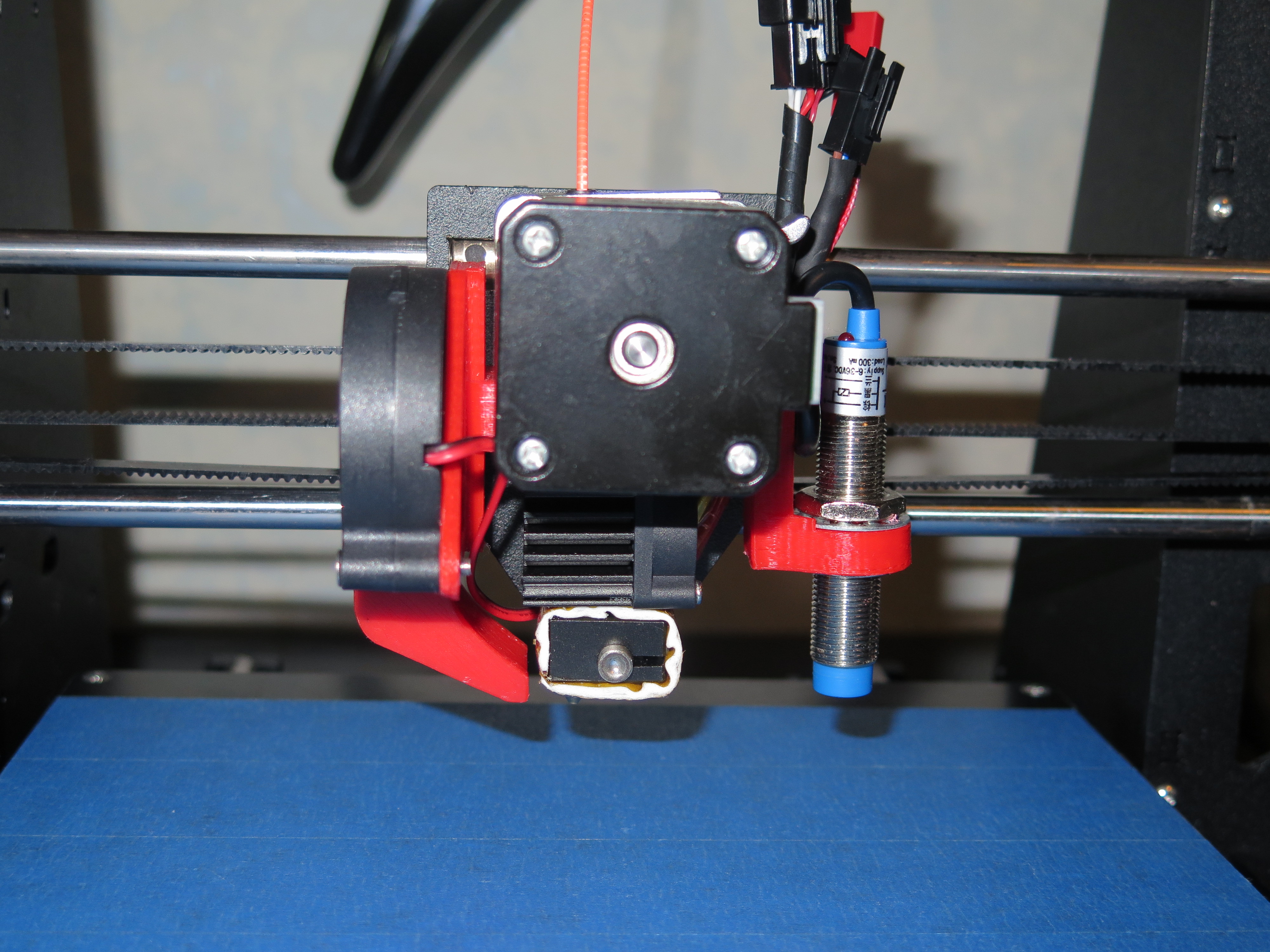 Prusa i3 Steel direct extruder mount with fan and proximity sensor