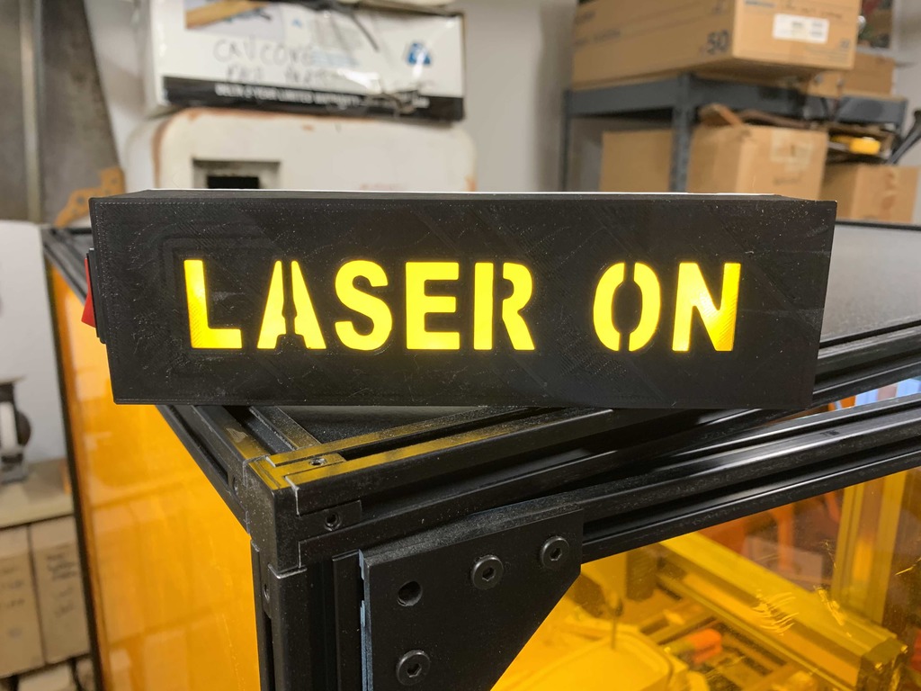 Laser Warning Light Sign