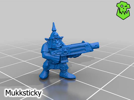 15mm 2nd edition Gretchin (Mukksticky 3d scan) - pre supported