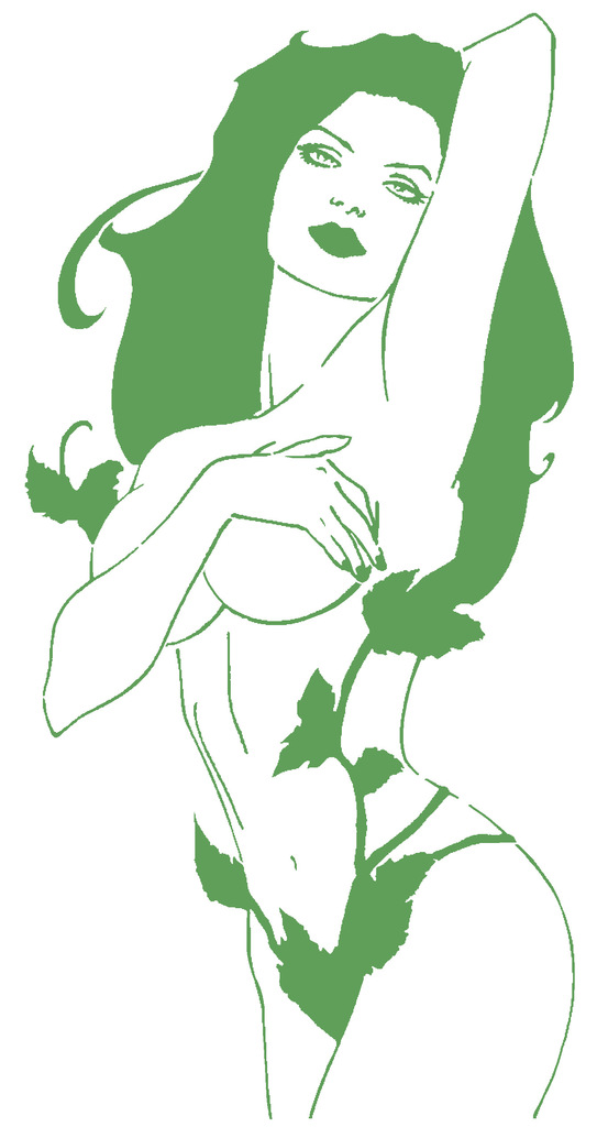 Poison Ivy stencil 4