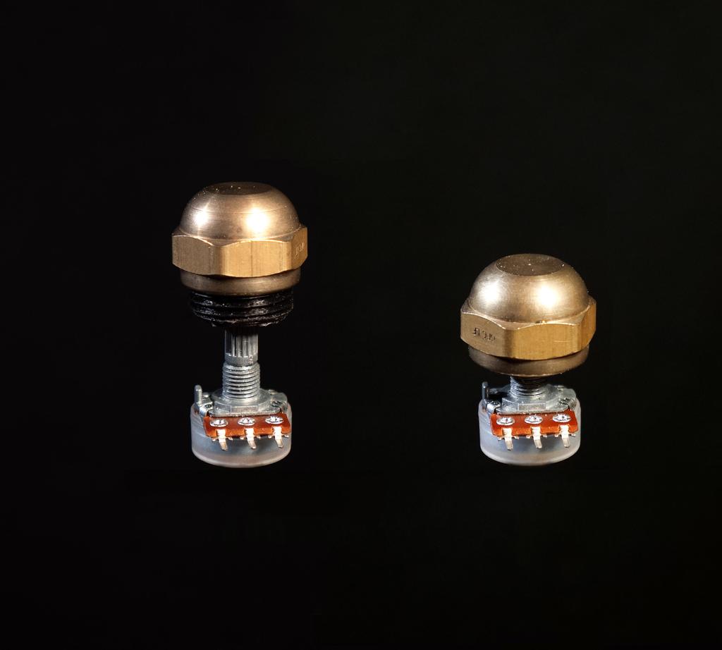 Cap Converter: Turn brass hardware into a potentiometer knob