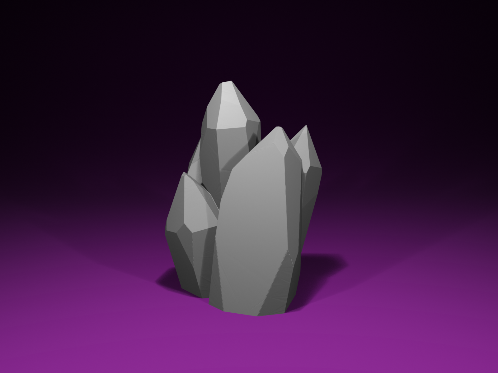 Crystal Cluster TQ – Fantasy RPG Terrain, Magic Crystal Diorama Scatter, STL Model