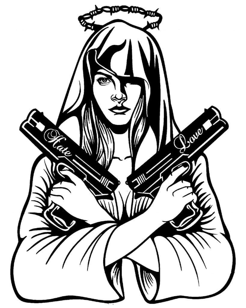2D Female Hooded Assassin