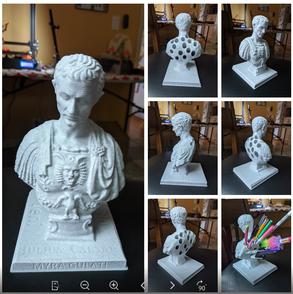 Julius Caesar Pencil Holder (Text Added)