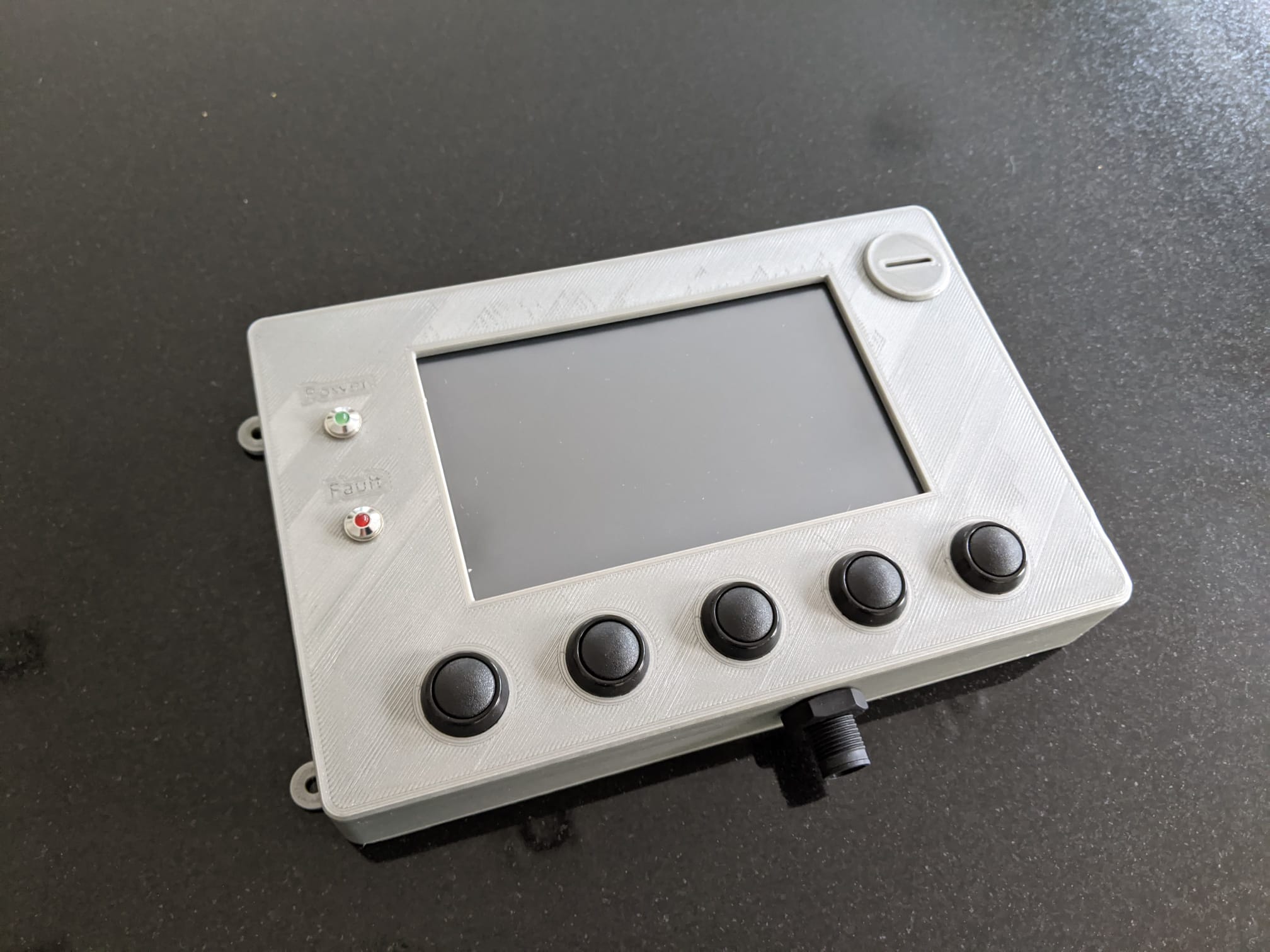 Nextion 5" HMI enclosure with buttons
