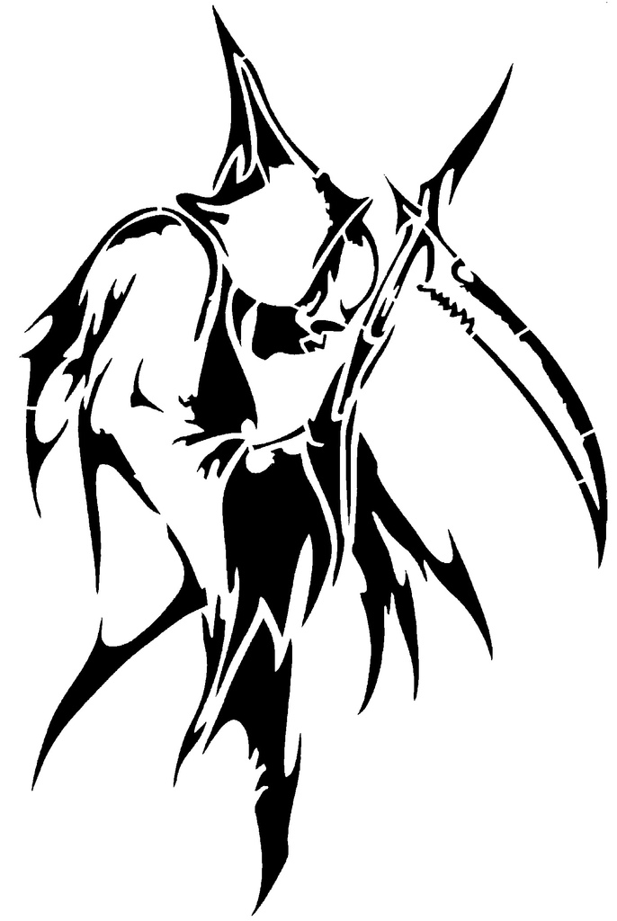  Grim Reaper stencil 22