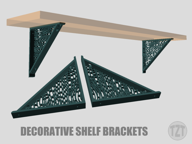Decorative Shelf Bracket (Left and Right set)