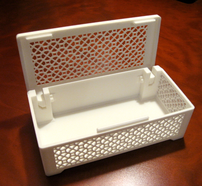 Hinged Box With Geometric Pattern