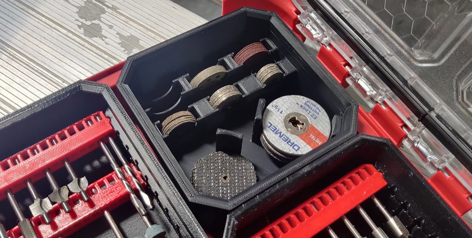 Rotary Cutting Holder Small Bin for Milwaukee Packout Compact Low Profile